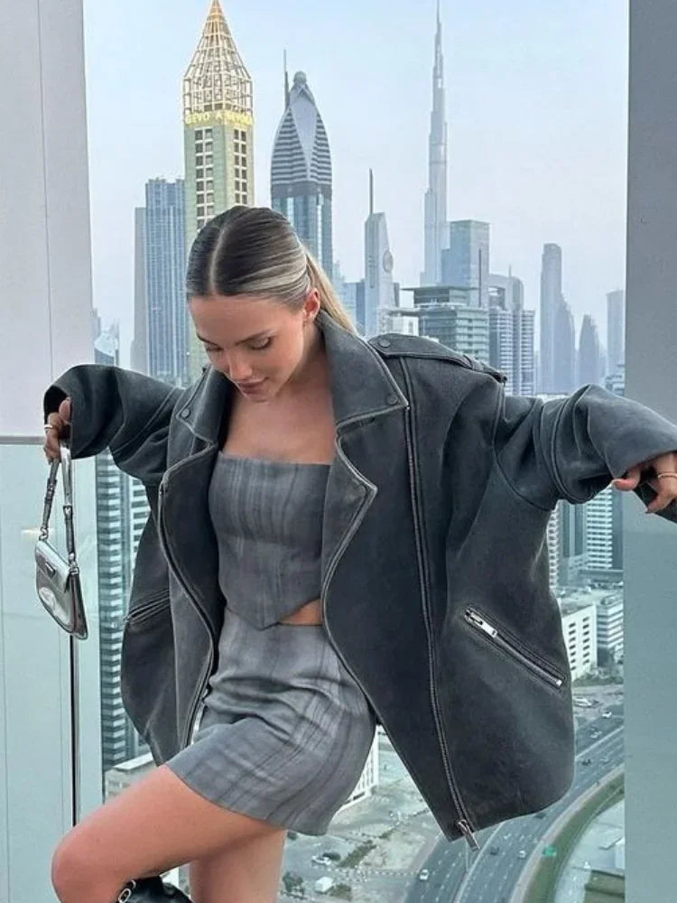 Simone – Modischer Herbstmantel Mit Reißverschluss Und Taschen