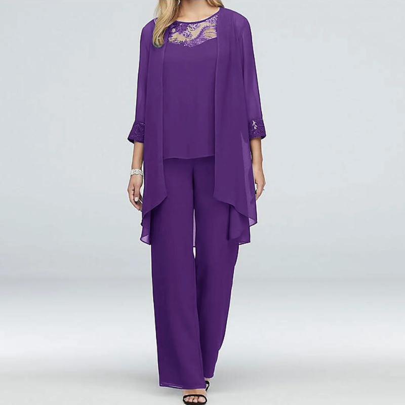 Grietje – Elegantes Damen Zweiteiler-Set GrauGrietje – Elegantes Damen Zweiteiler-Set Violett