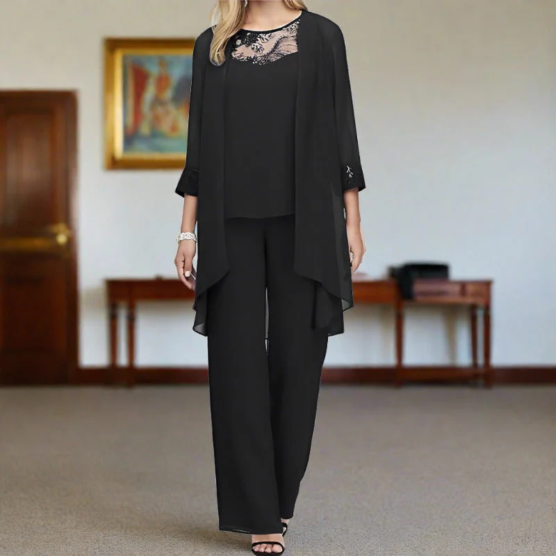 Grietje – Elegantes Damen Zweiteiler-Set Schwarz