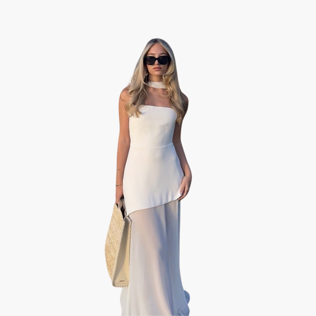 Gundel - Schulterfreies Abendkleid für Damen Weiß
