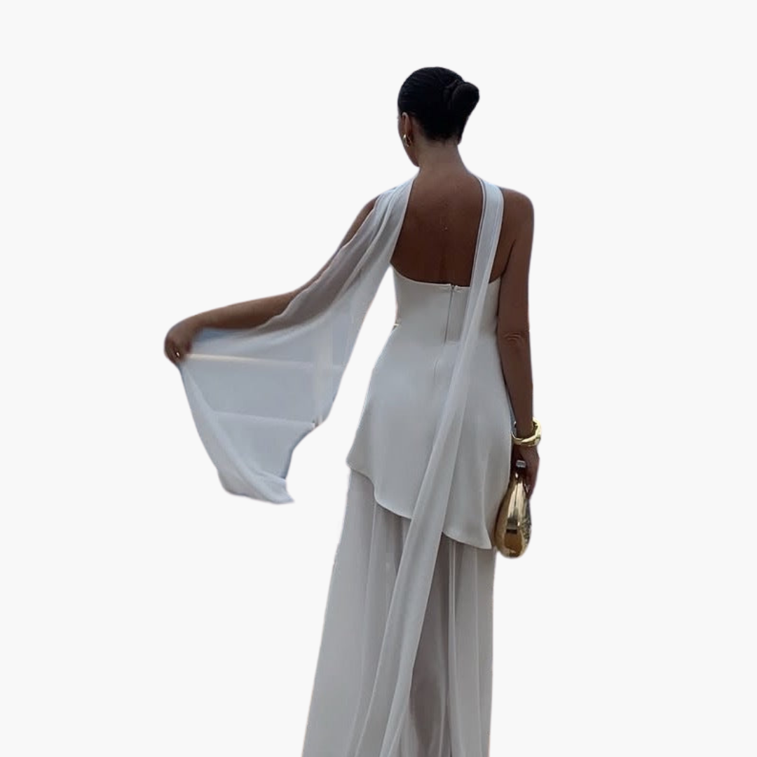 Gundel - Schulterfreies Abendkleid für Damen Weiß