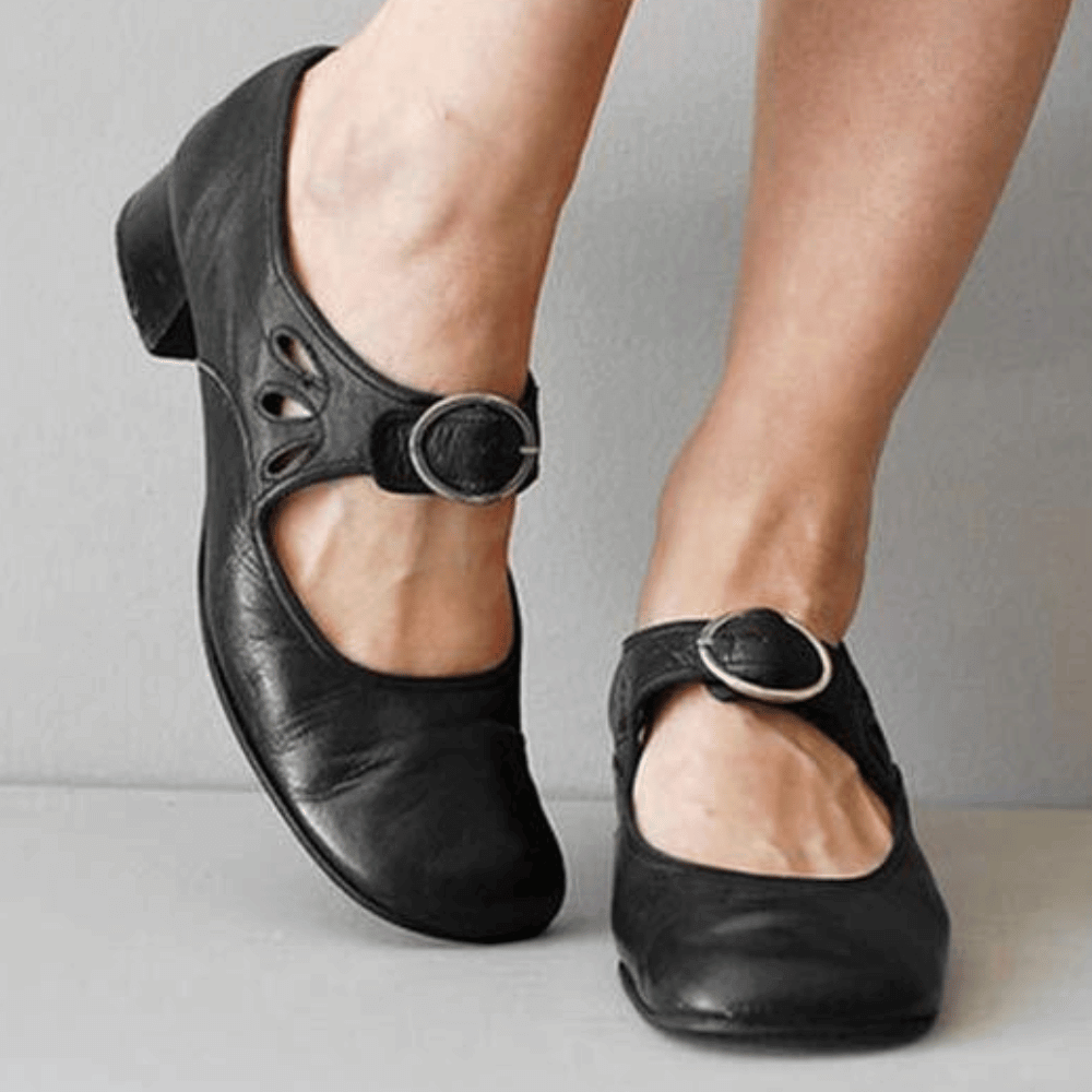 Hanna – Einzigartige Ledersandalen Schwarz
