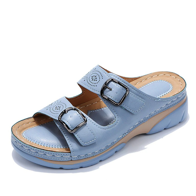 Hannelore - Superbequeme orthopädische Sandalen für Damen Hellblau