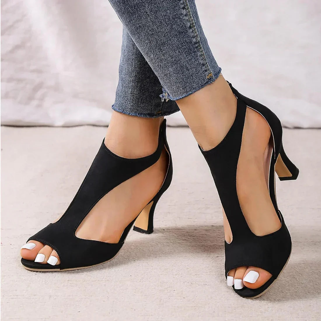 Helga - Orthopädische Stöckelschuhe Schwarz 2