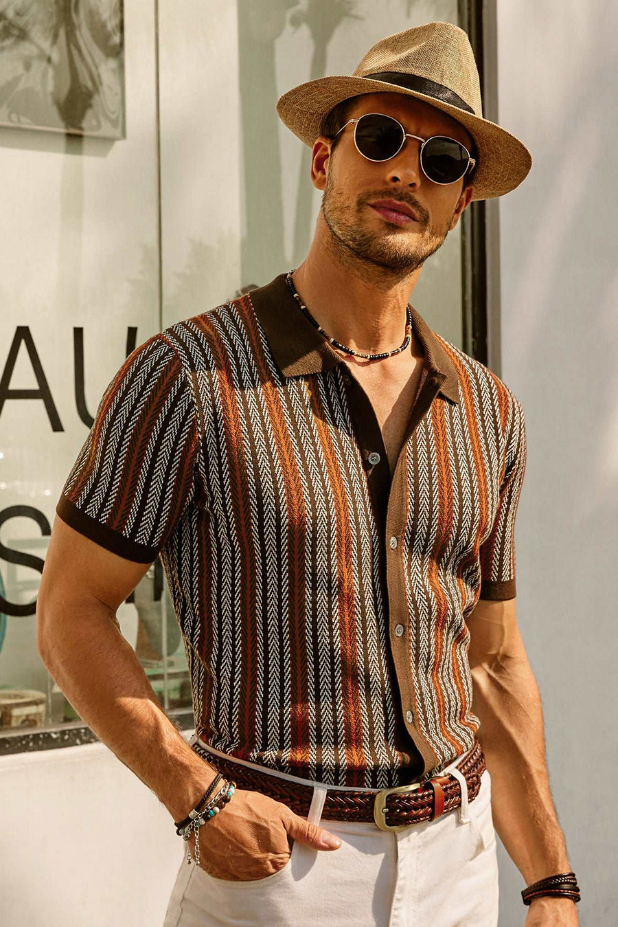 Helge – Gestreiftes Poloshirt Herren Klassisch Lässig Sommer 1
