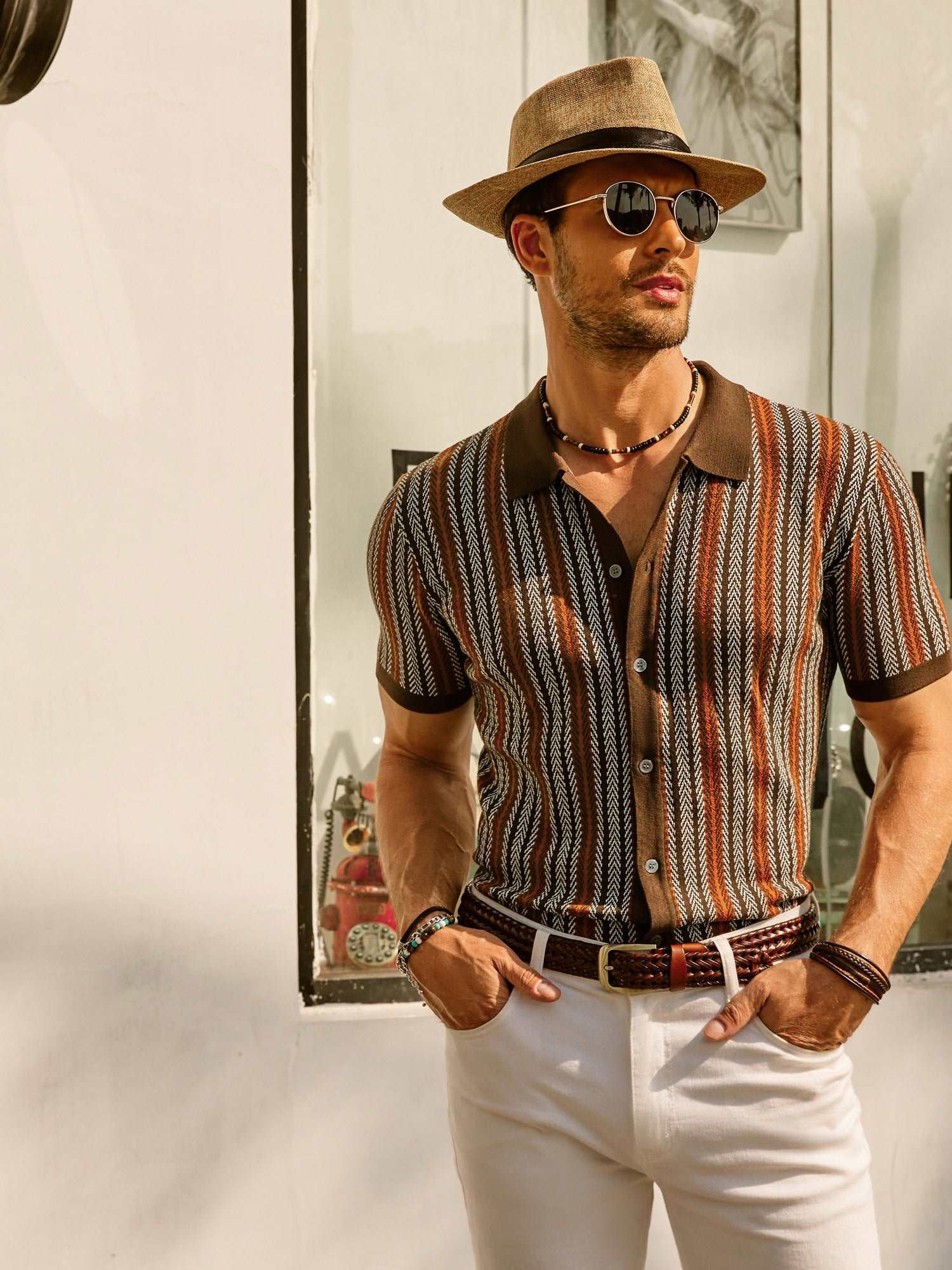 Helge – Gestreiftes Poloshirt Herren Klassisch Lässig Sommer 2