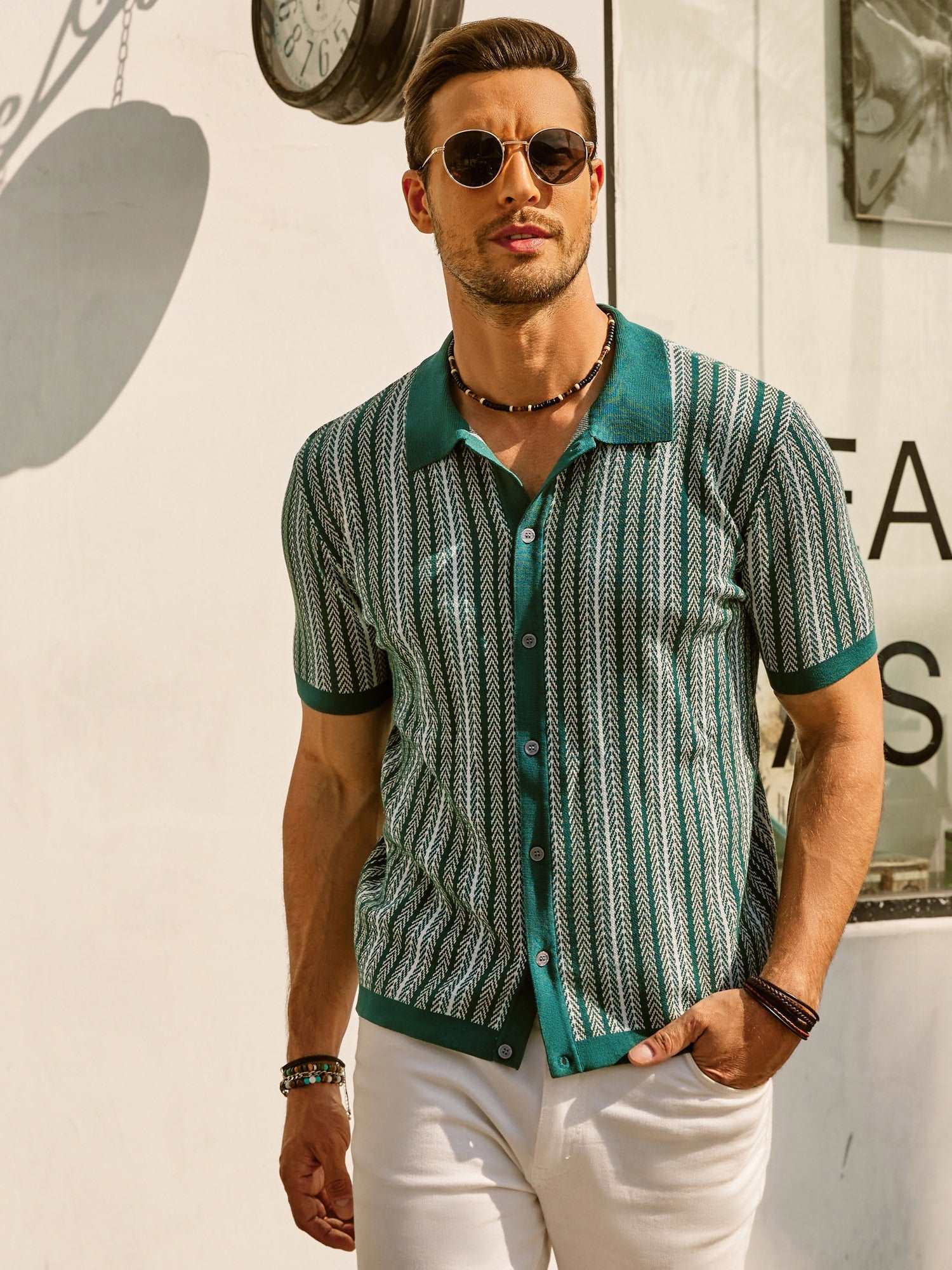 Helge – Gestreiftes Poloshirt Herren Klassisch Lässig Sommer 4