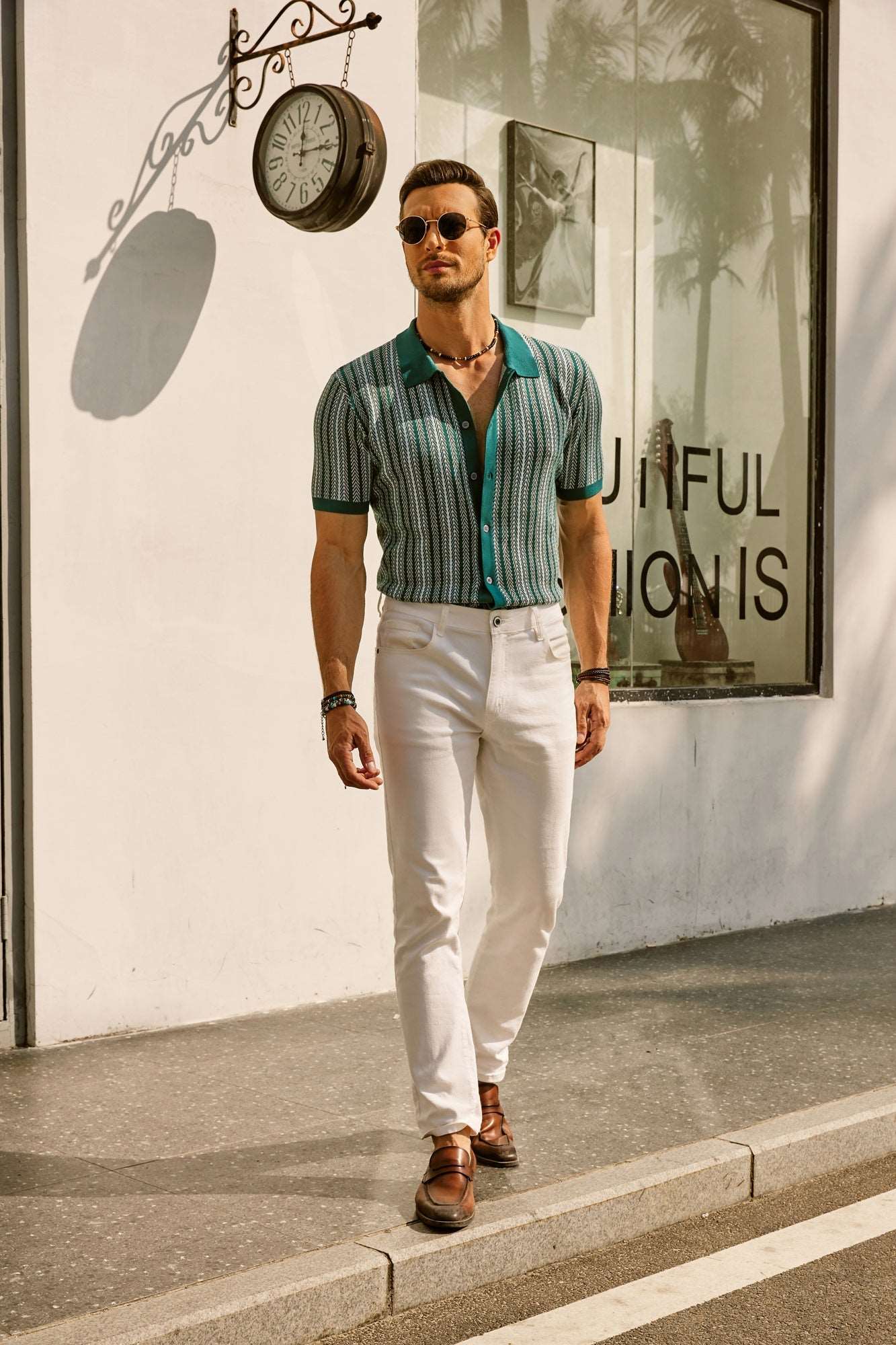 Helge – Gestreiftes Poloshirt Herren Klassisch Lässig Sommer 6