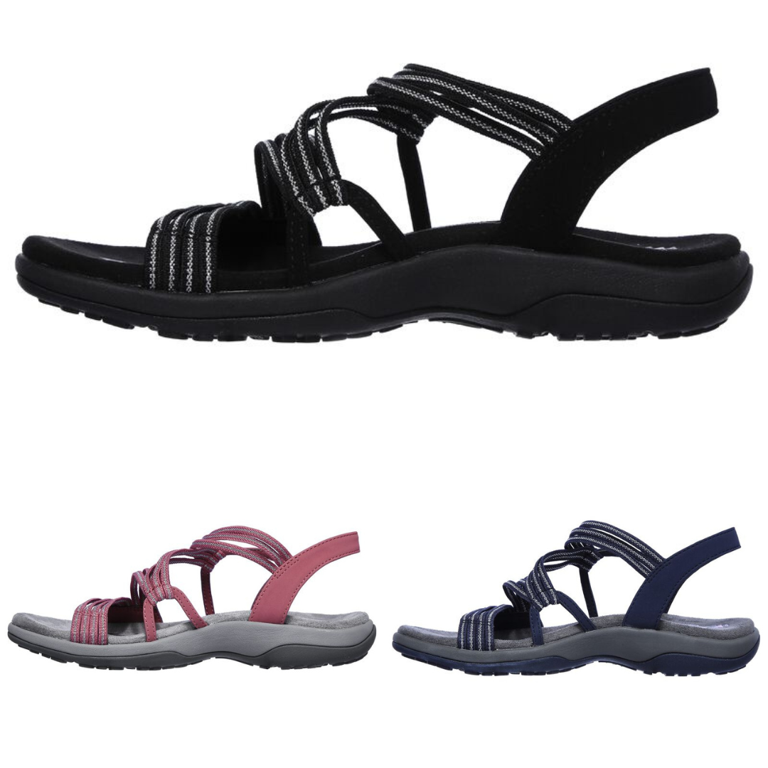 Helmine -  Orthopädische Elegante Sandalen Bequeme Riemchensandalen für die Freizeit Schwarz 2