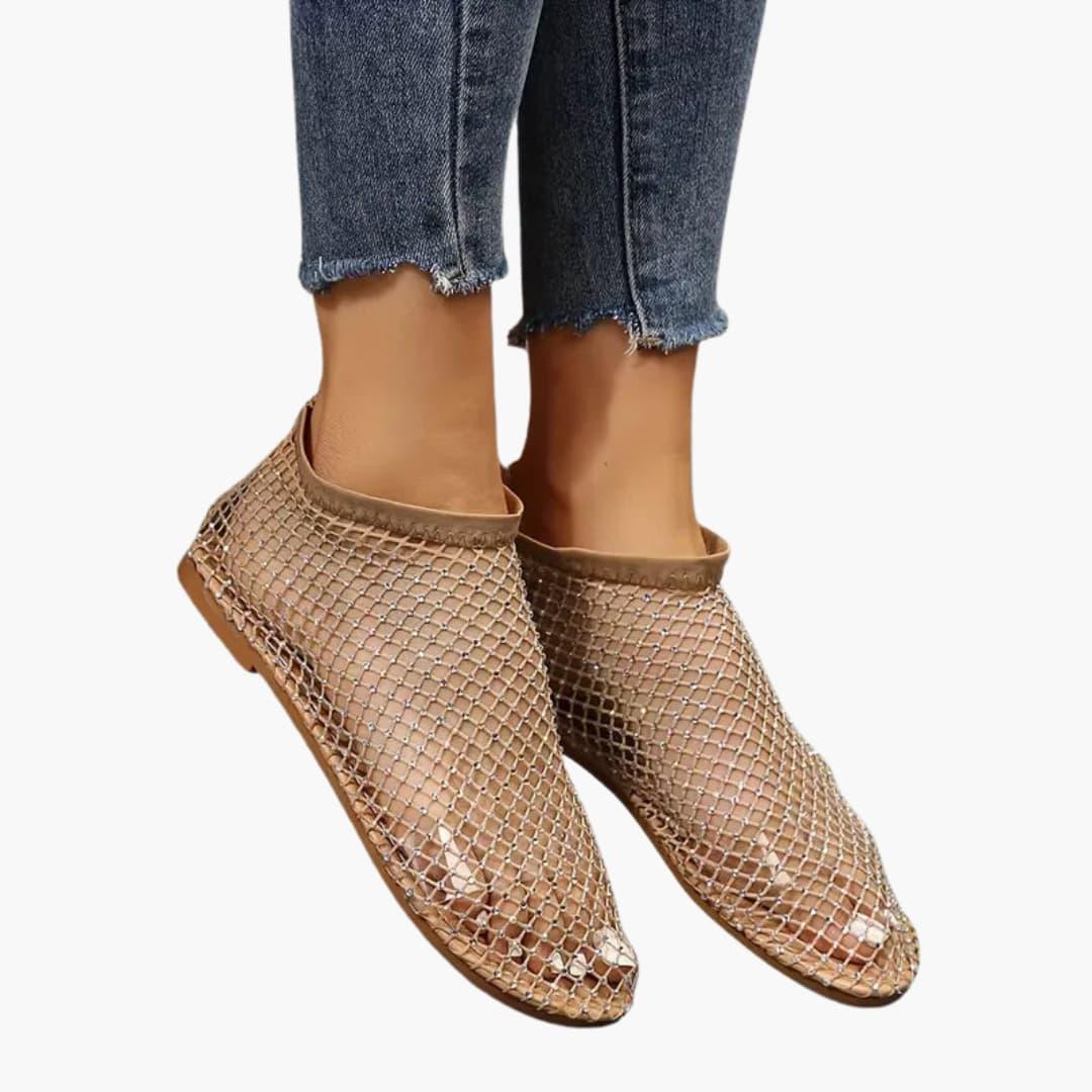 Hertha – Stylische Mesh-Sneaker für Damen Braun