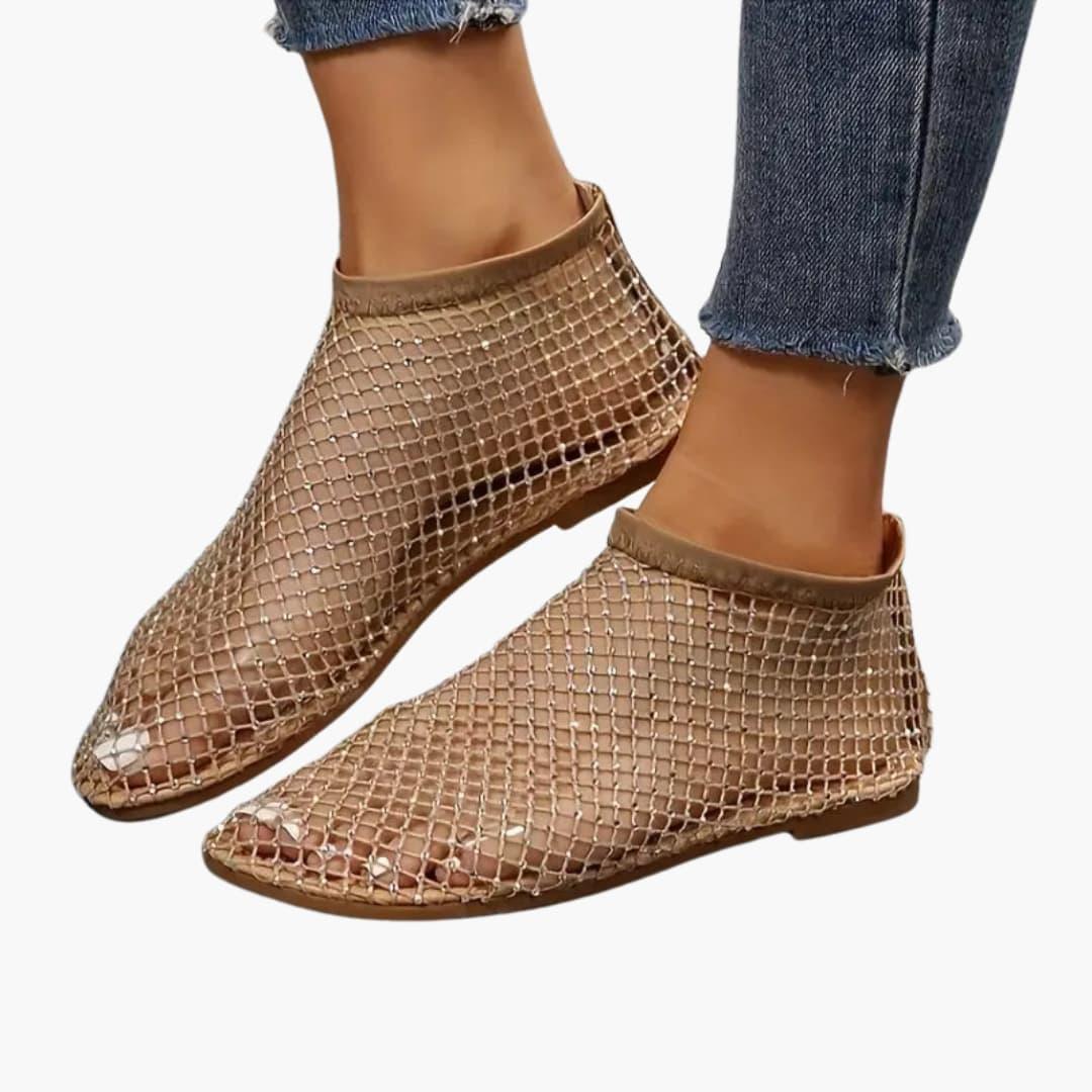 Hertha – Stylische Mesh-Sneaker für Damen Braun