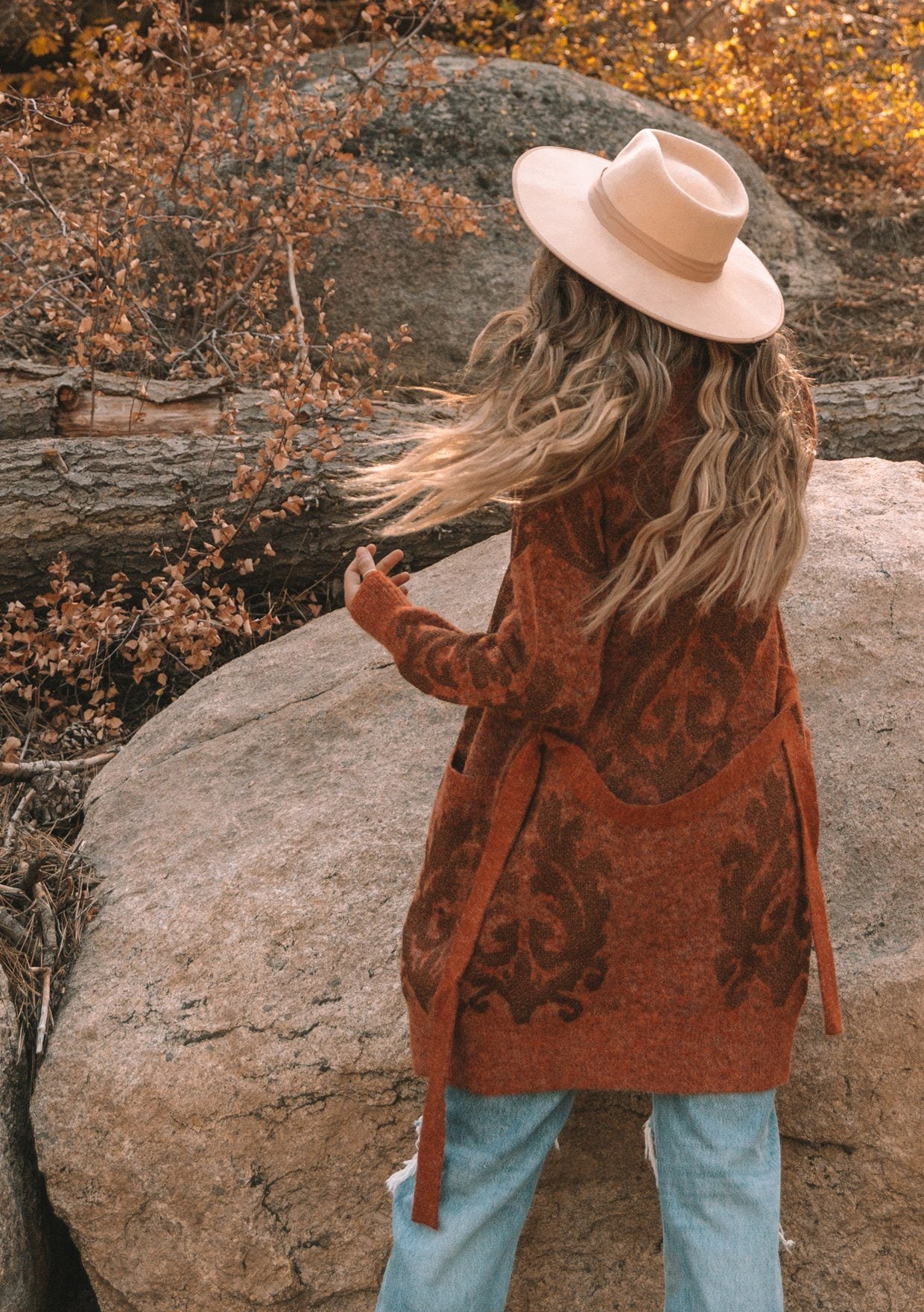 Simone – Warmer Winter-Cardigan Mit Gürtel