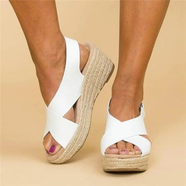 Ilse - Elegante Espadrille-Sandalen WeiB
