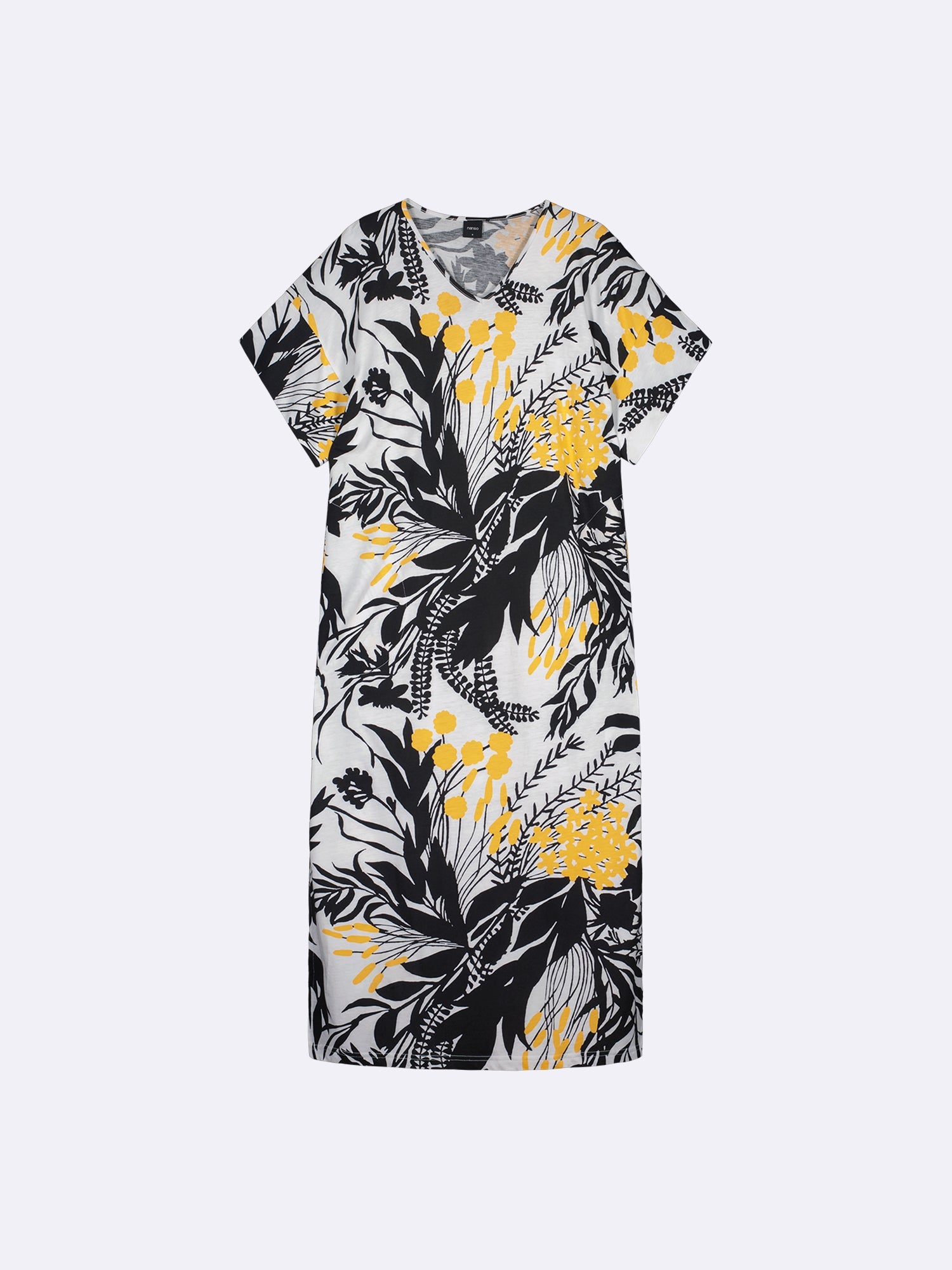 Isaline – Weiter Damen-Kaftan im Boho-Stil Gelb