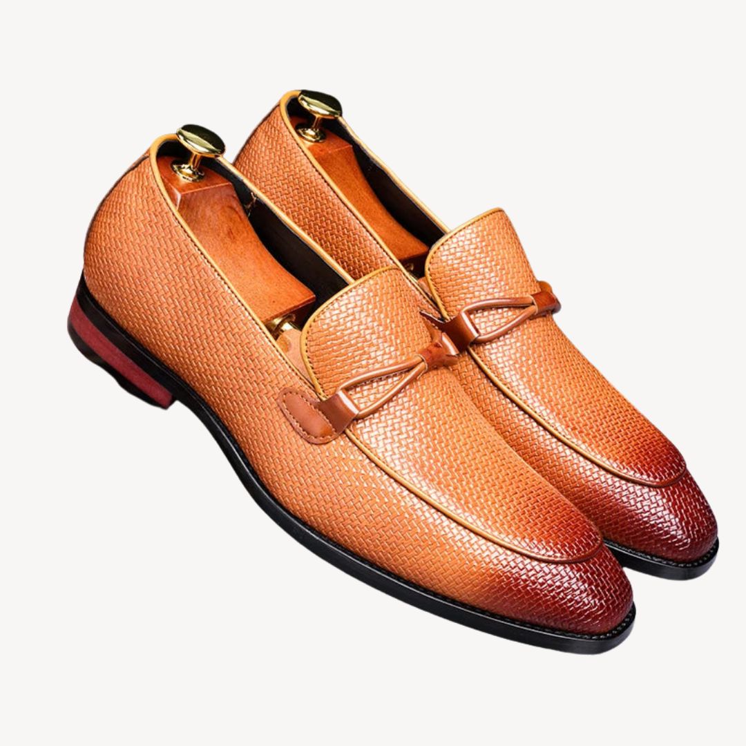 Ivailo – Orthopädische Herren Loafer aus Geprägtem Leder Braun 2
