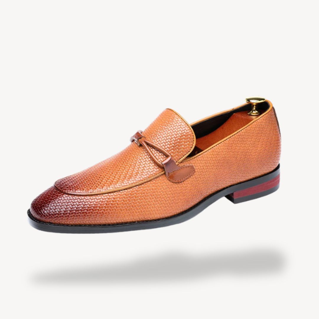 Ivailo – Orthopädische Herren Loafer aus Geprägtem Leder Braun 3