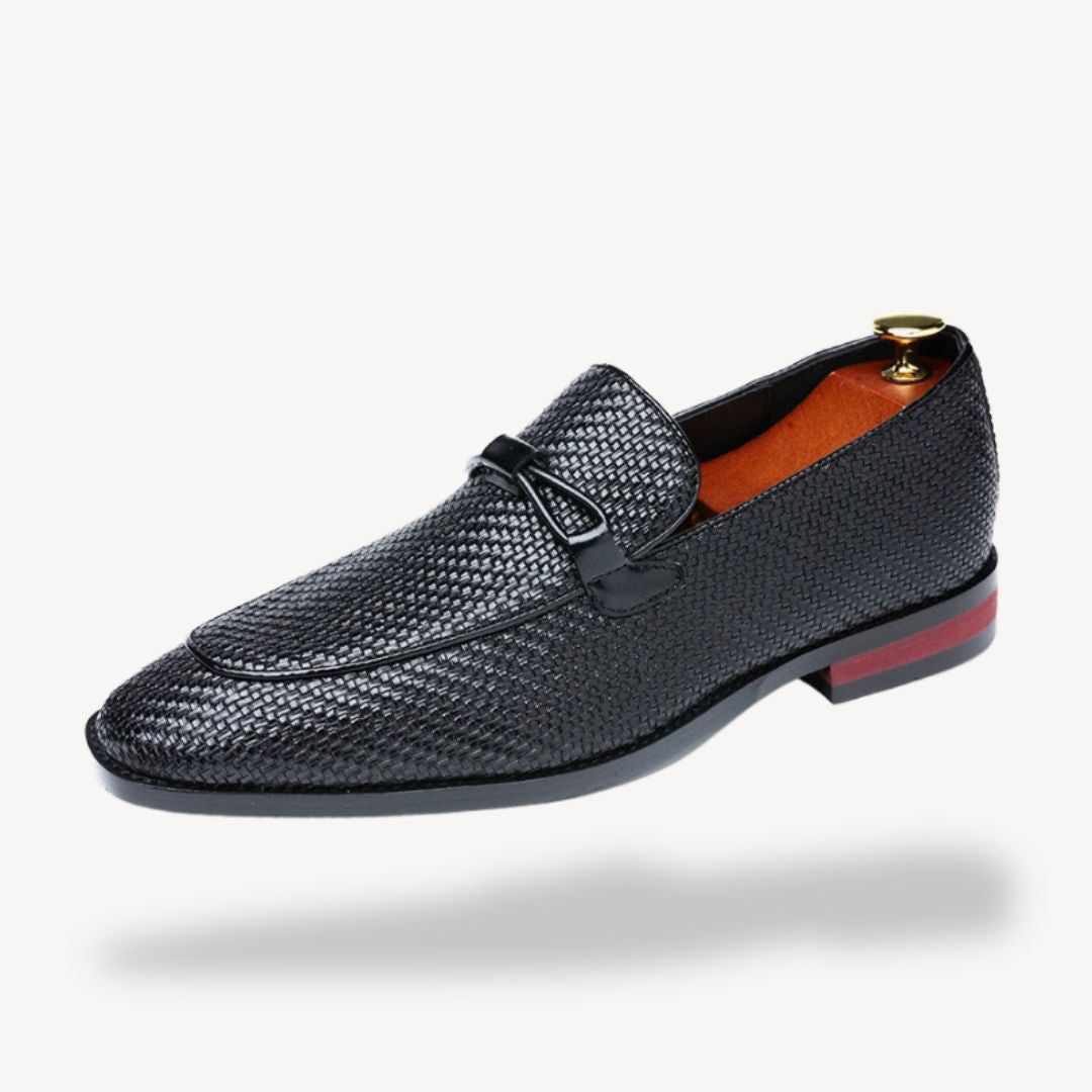 Ivailo – Orthopädische Herren Loafer aus Geprägtem Leder Schwarz 3