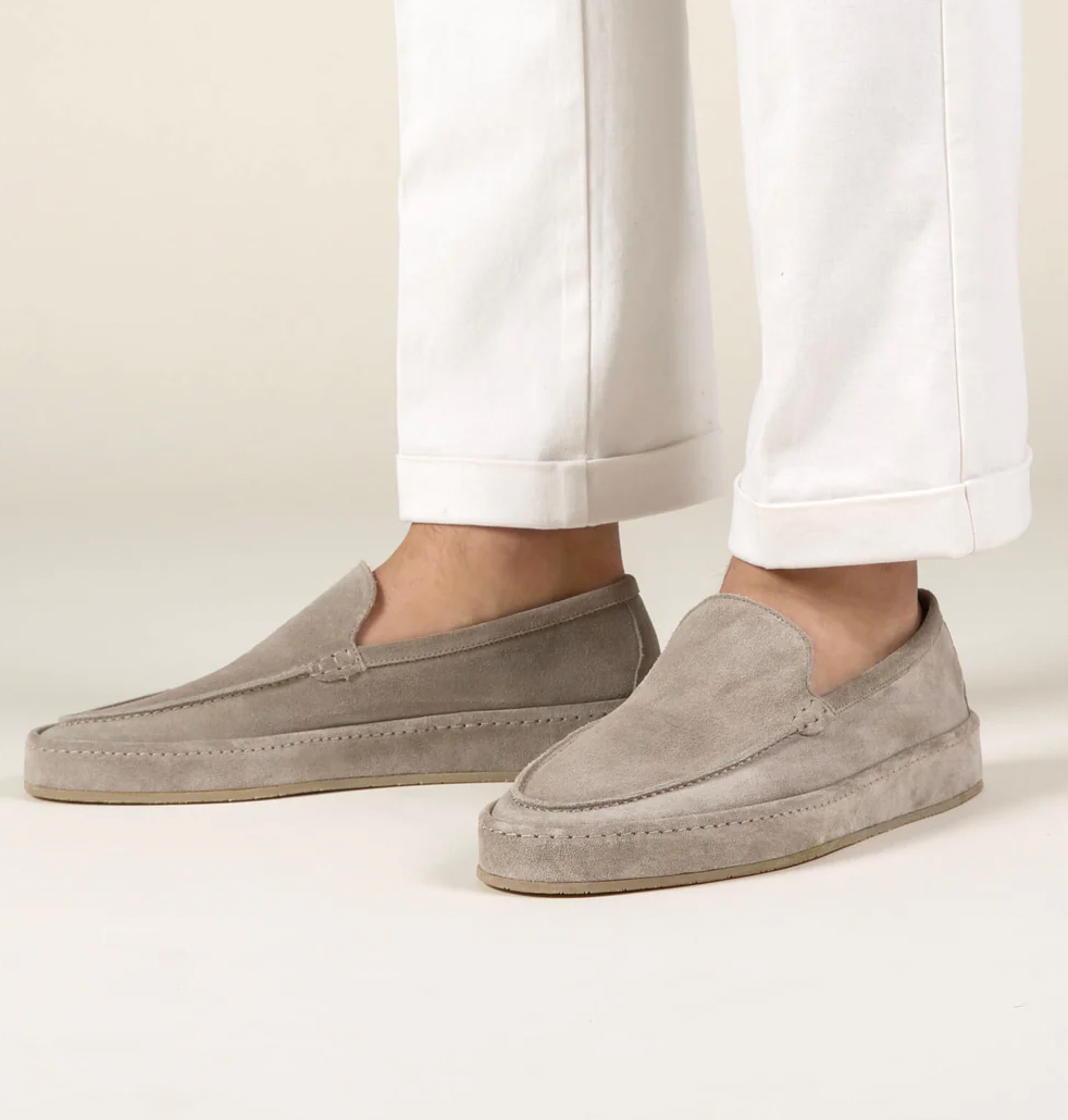 Jannik - Herren Leder Loafers Hellbeige