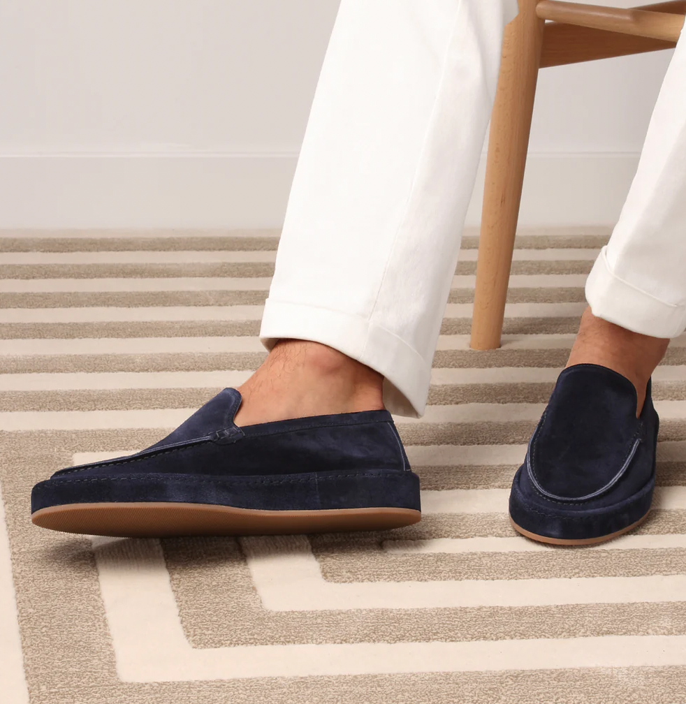 Jannik - Herren Leder Loafers Marineblau
