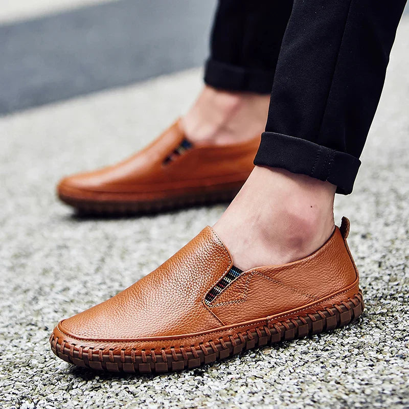 Jens - Premium Leder Loafers Herren Braun