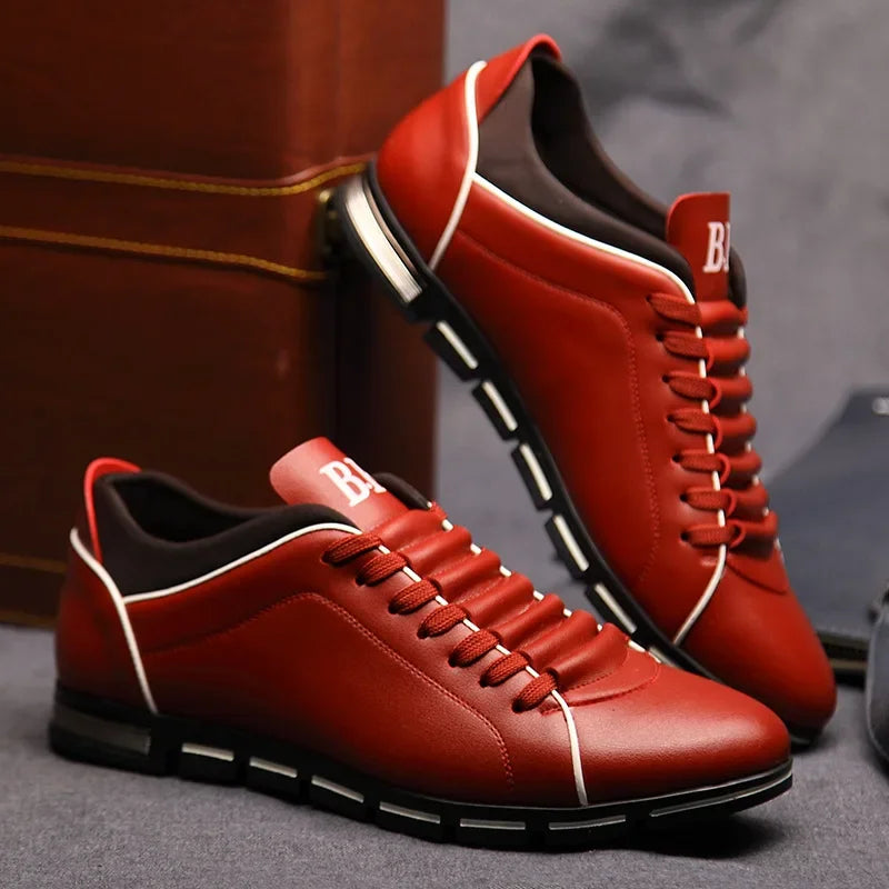 Jeronimus – Lässige Herren-Sneaker im britischen Stil Rot