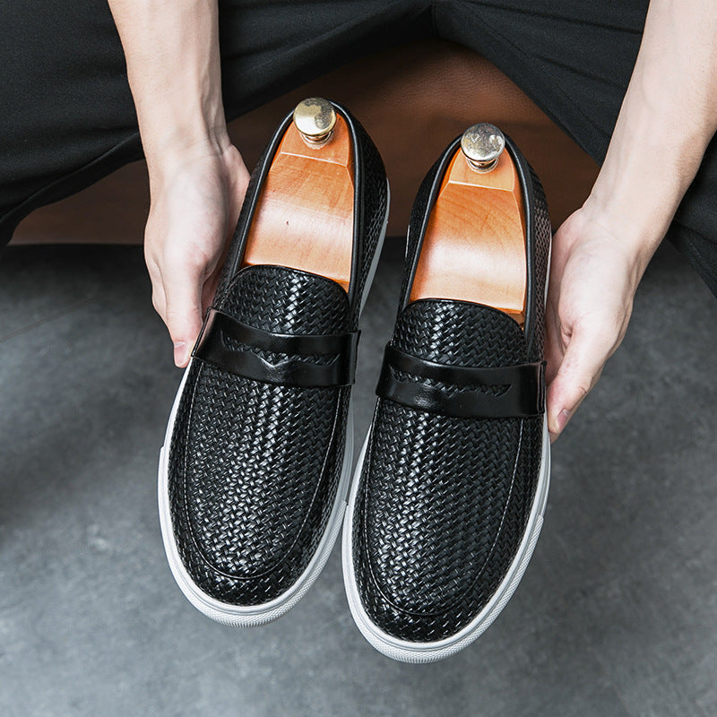 Johann – Elegante Herren-Loafer mit geflochtenem Design Schwarz