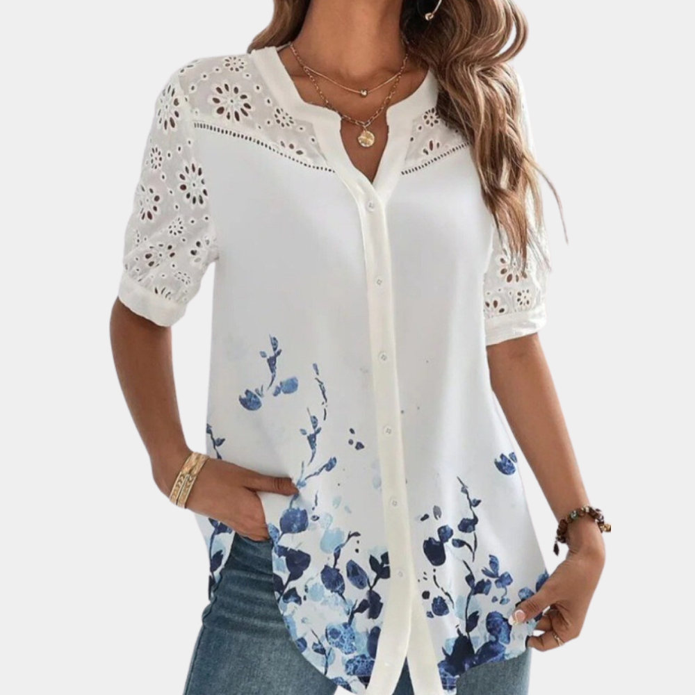 Jorinde – Elegante Damenbluse Blau