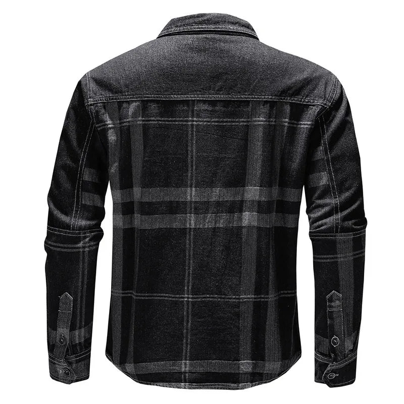 Karlgünther - Herren Luxus Denimjacke Stylisch Schwarz