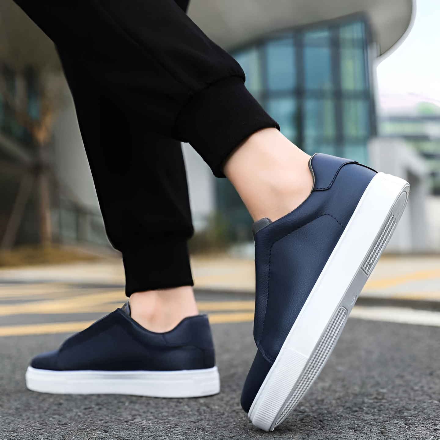 Kimi - Elegante Klassische Lederschuhe für Herren Blau 2