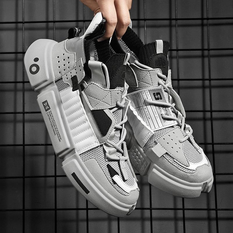 Kristian - Stylische Herren Sneaker mit Farbakzenten Grau