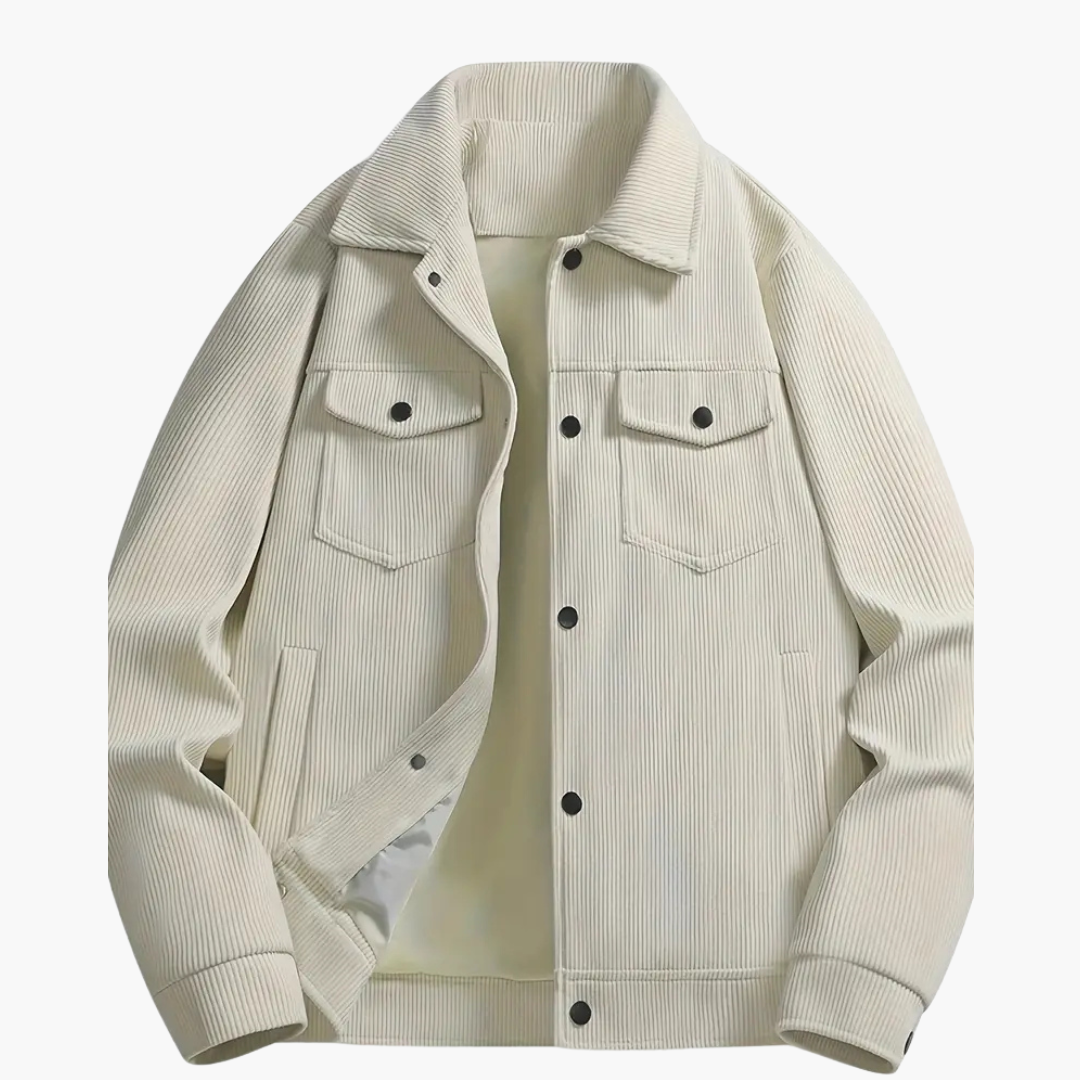 Kuno - Herren Cord-Bomberjacke Stylisch & Robust Beige