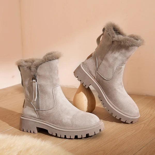 Leonora – Thermo-Knöchelstiefel für Damen Beige