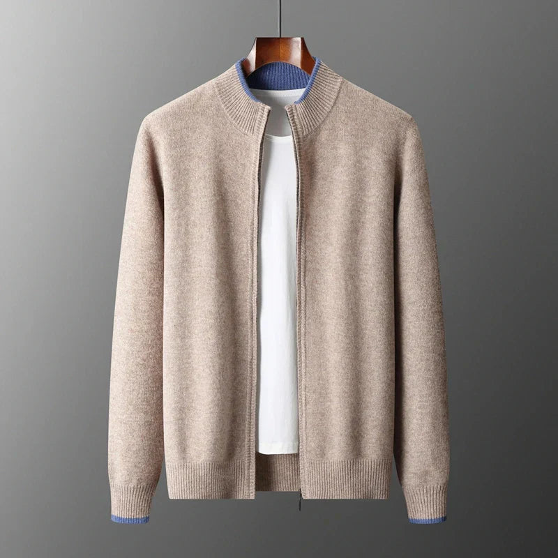 Levi – Cashmere-Zip-Jacke für Herren Khaki
