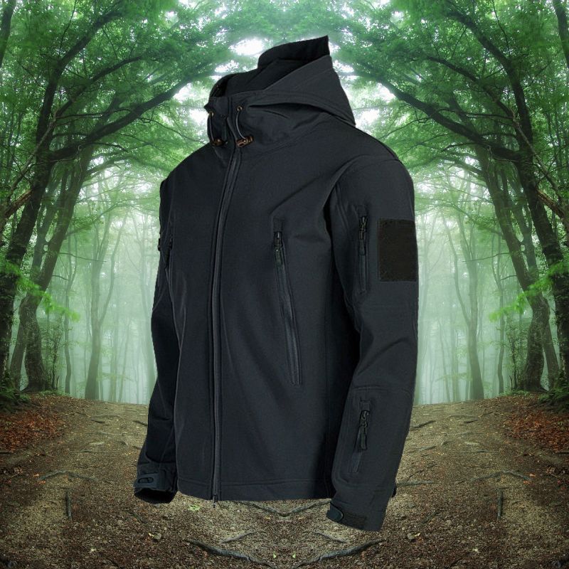 Lewin – Wasserdichte Outdoorjacke für Herren Schwarz