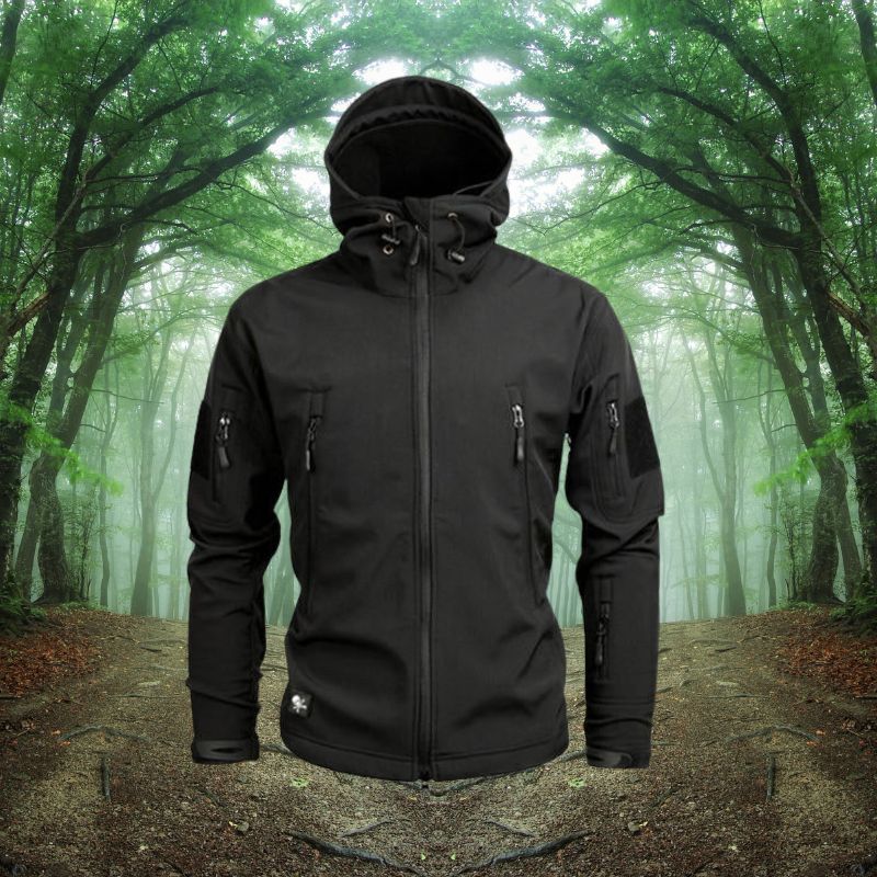 Lewin – Wasserdichte Outdoorjacke für Herren Schwarz