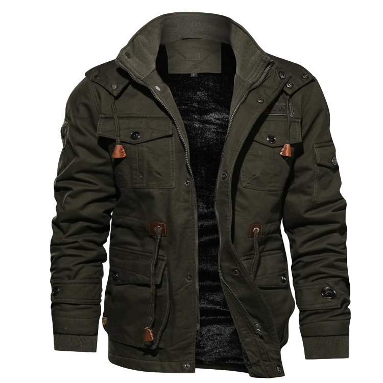 Liam – Robuste Jacke für Herren Militärgrün