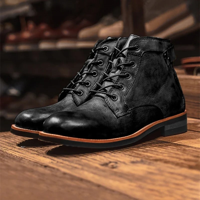 Lio - Herren Winterstiefel - Vielseitiges Design - Ideal für kalte Jahreszeit Schwarz