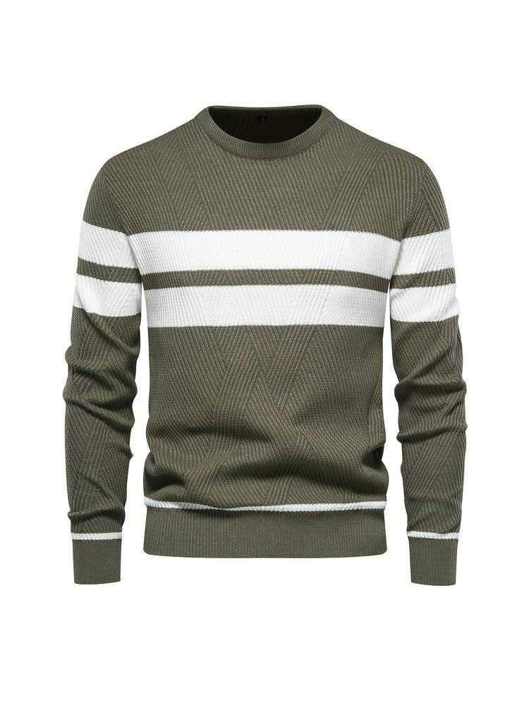 Lionel – Klassischer Strickpullover für Herren Grün