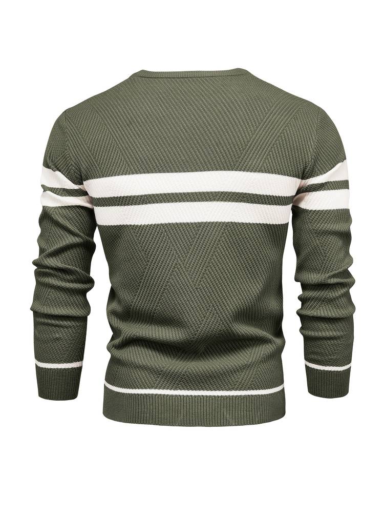 Lionel – Klassischer Strickpullover für Herren Grün