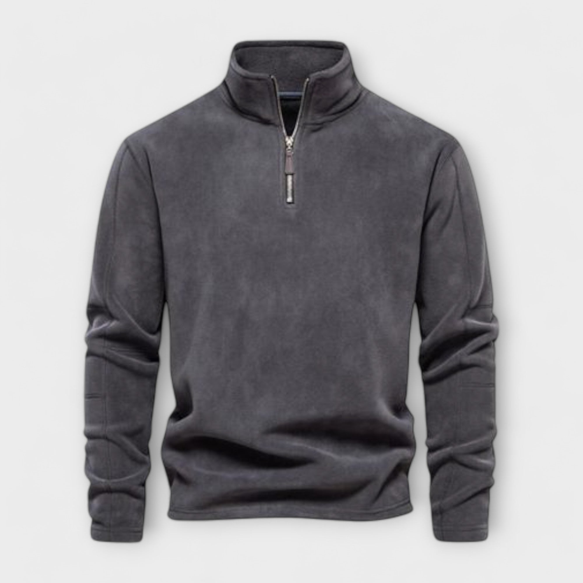 Liron – Warmer & weicher Fleece-Pullover für Herren Dunkelgrau