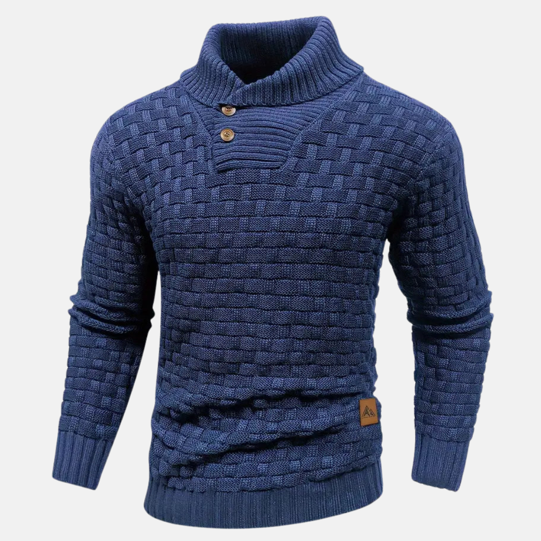 Lore – Weicher Strickpullover für Herren Blau