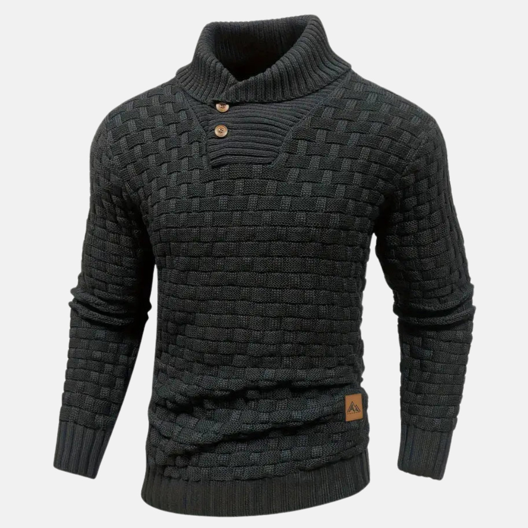 Lore – Weicher Strickpullover für Herren Schwarz