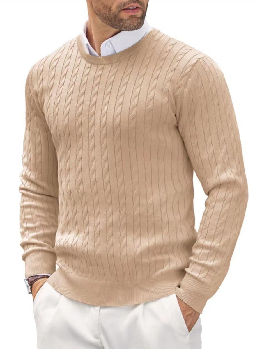 Lucind – Slim Fit Feinstrick-Pullover für Herren Beige