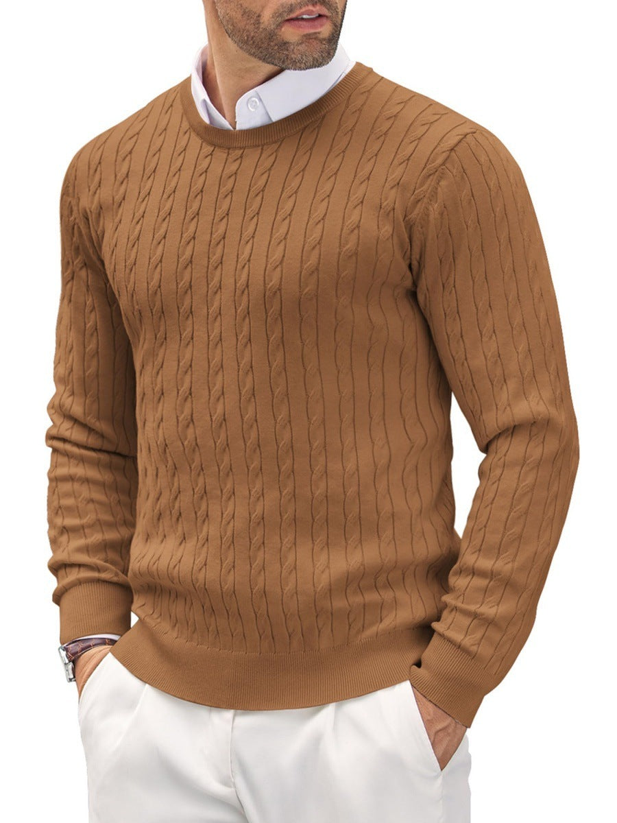 Lucind – Slim Fit Feinstrick-Pullover für Herren Braun
