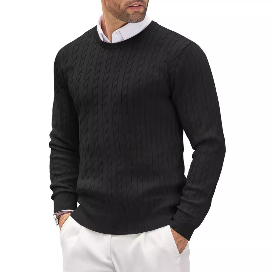 Lucind – Slim Fit Feinstrick-Pullover für Herren Schwarz