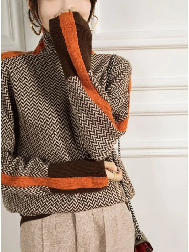 Madita - Rollkragenpullover aus Kaschmir für Damen Orange