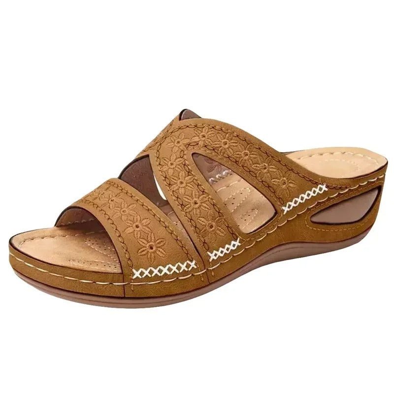 Margarete - Orthopädische Ledersandalen braun
