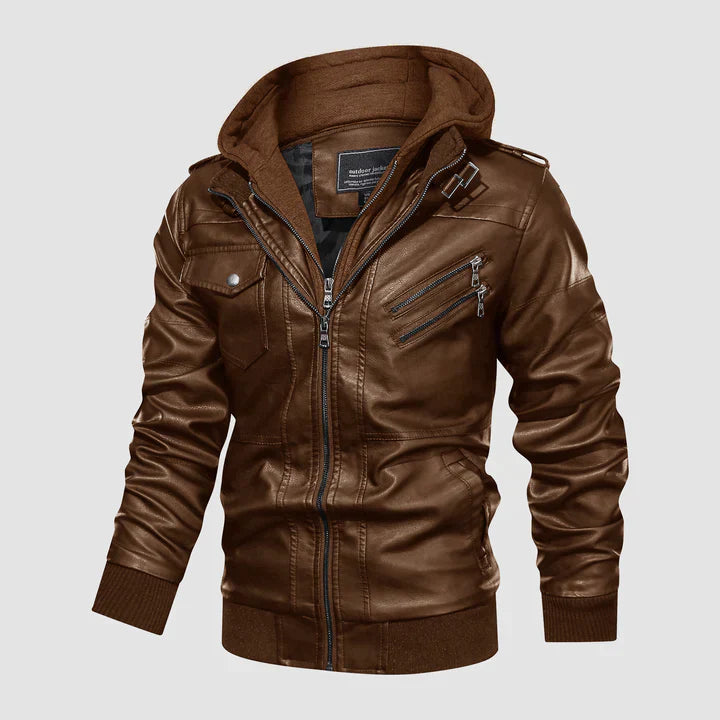 Klemens - Herren Leder Motorradjacke Biker Stil
