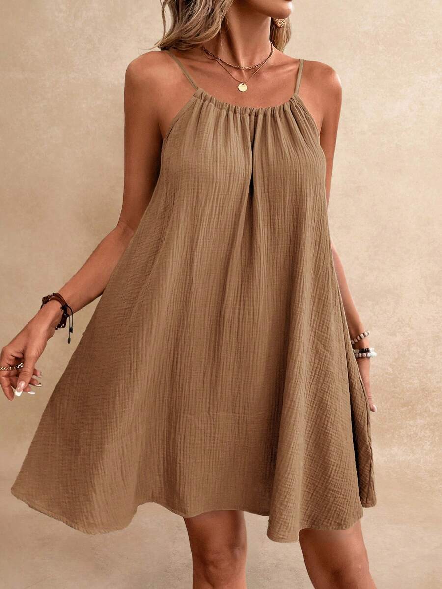 Mira – Damen Boho Trägerkleid Mit Tunnelzug Sommerlook 2