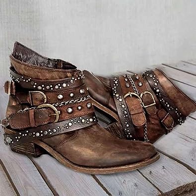 Miriam - Vintage-Lederstiefel Braun